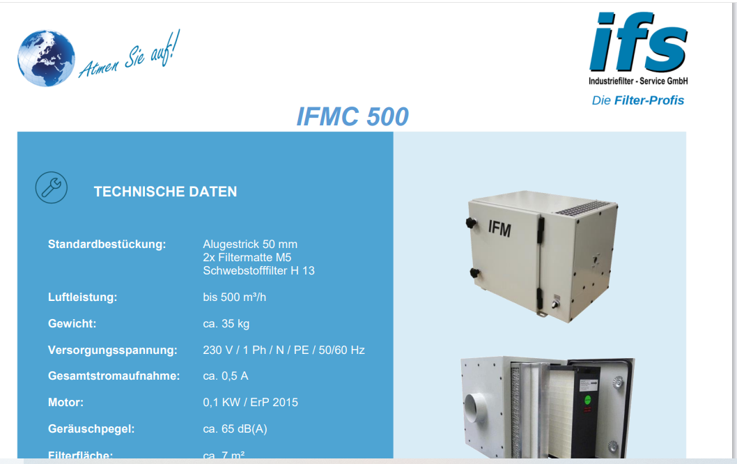 ifs-industriefilter IF Vario M 1600过滤器滤芯